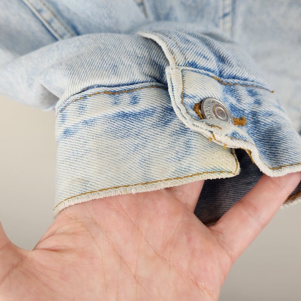 Zara Men's Faux Sherpa Lined Denim Jean Jacket sz L - Picture 13 of 13